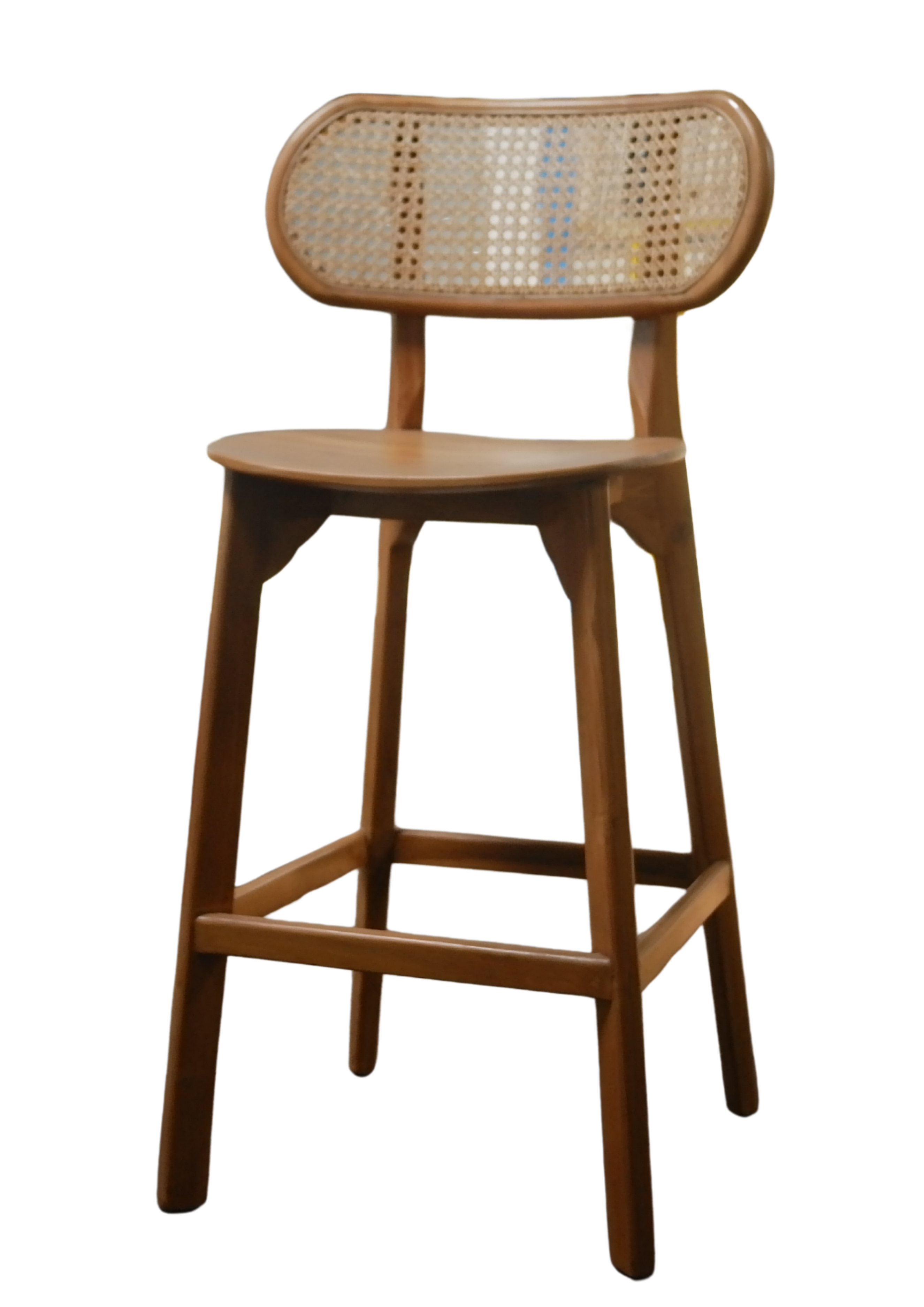 PEANUT RATTAN BARSTOOL