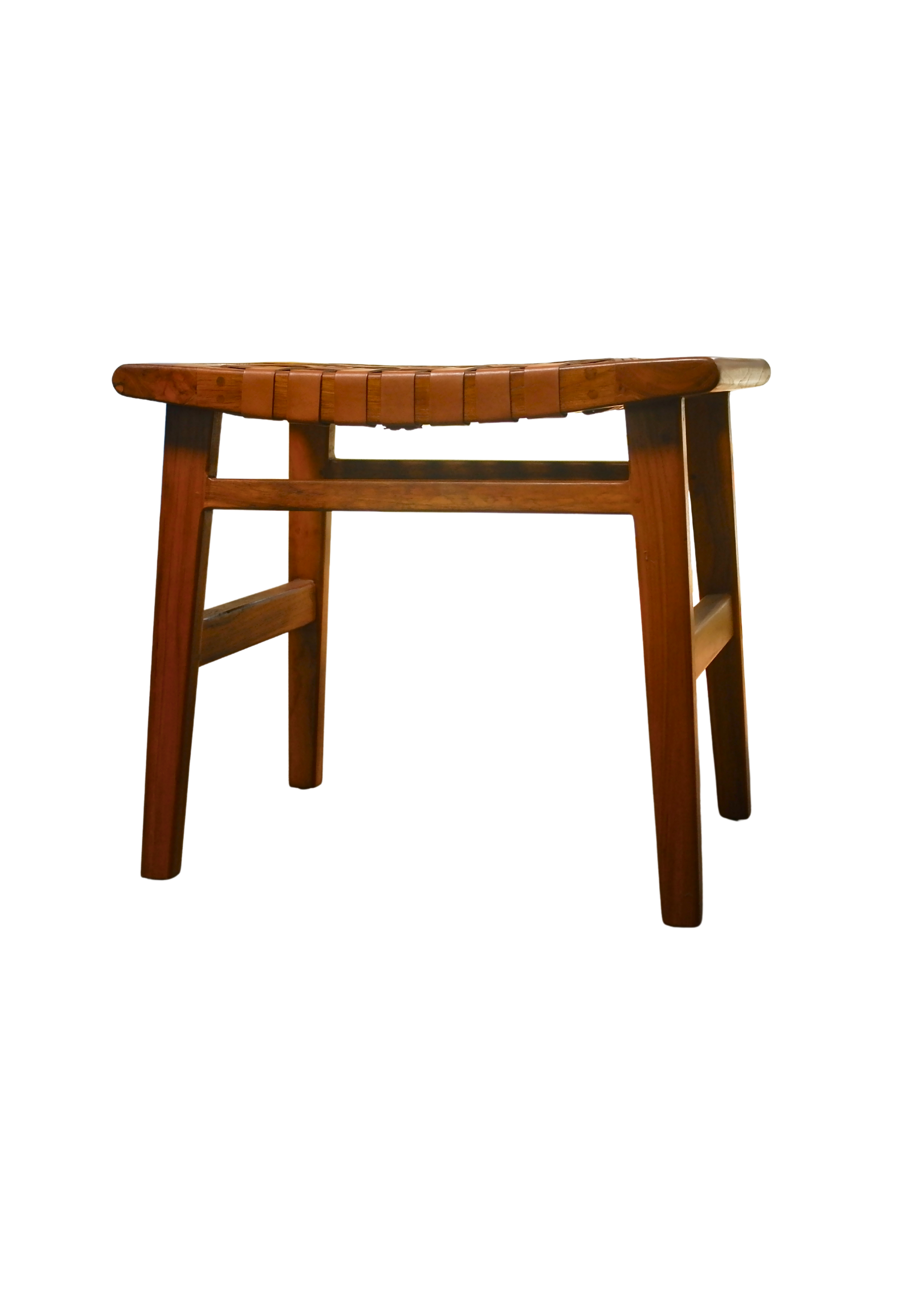 LEATHER STRIP STOOL